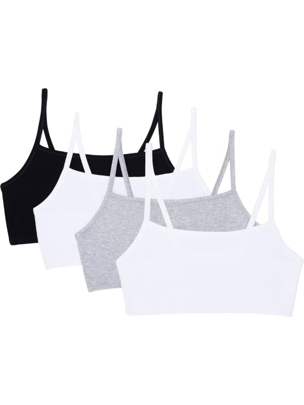 Cotton Spaghetti Strap Cami Sports Bra Multipack for Women - Comfortable